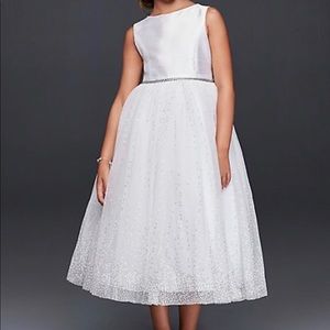David’s Bridal White Sparkly Dress